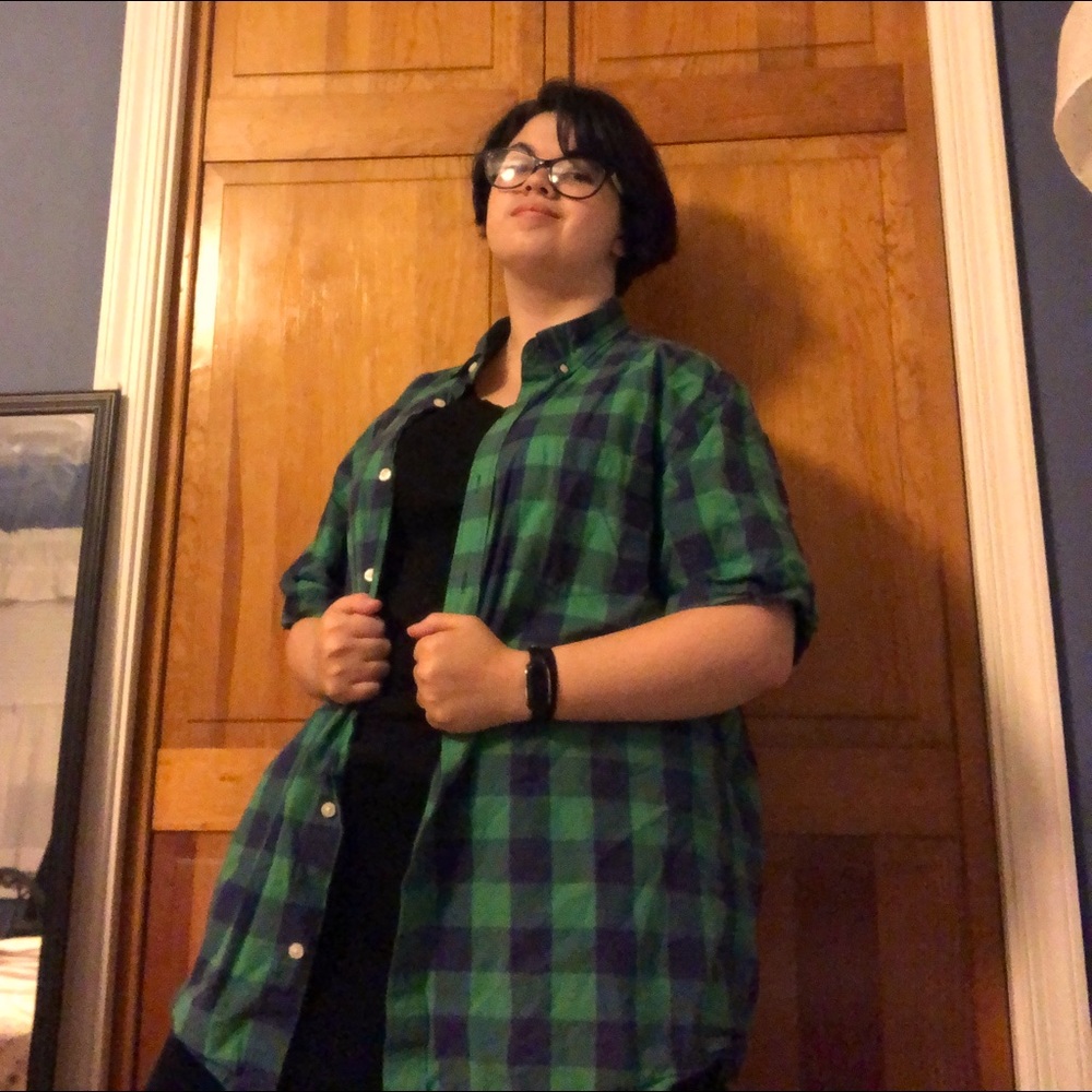 💚 Green and Navy Flannel 💙